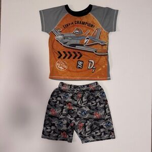Disney Planes Dusty Crophopper Kids Size 8 2 piece Pajama Set